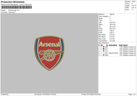 Arsenal0310 Embroidery File 6 sizes