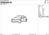 Outline Car 0203 Embroidery File 6 sizes