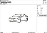 Outline Car 0203 Embroidery File 6 sizes