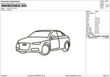 Outline Car 0203 Embroidery File 6 sizes