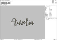 Aureliatext Embroidery File 6 sizes