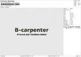 B-carpenter Embroidery File 6 size