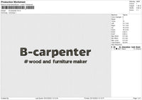 B-carpenter Embroidery File 6 size