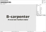 B-carpenter Embroidery File 6 size