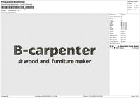 B-carpenter Embroidery File 6 size