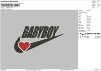 Babyboy Embroidery File 6 sizes