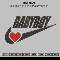 Babyboy Embroidery File 6 sizes