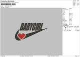 Babygirl Embroidery File 6 sizes