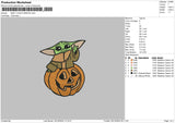 Yoda2510 Embroidery File 6 sizes