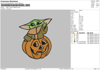 Yoda2510 Embroidery File 6 sizes