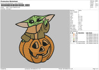 Yoda2510 Embroidery File 6 sizes