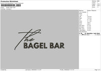 Bageltext Embroidery File 6 sizes