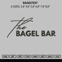 Bageltext Embroidery File 6 sizes