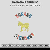 BANANA REPUBLIC Embroidery File 6 size