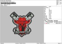 Banditotext Embroidery File 6 sizes