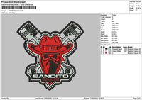 Banditotext Embroidery File 6 sizes