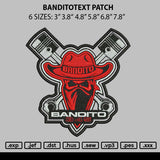 Banditotext Embroidery File 6 sizes
