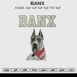 BANX Embroidery File 6 size