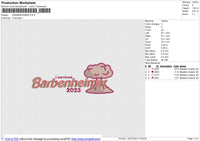 BARBENHEIMER Embroidery File 6 size