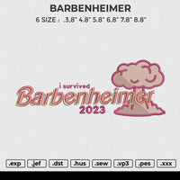 BARBENHEIMER Embroidery File 6 size