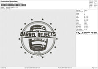 BARREL REJECTS Embroidery File 6 size