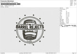 BARREL REJECTS Embroidery File 6 size