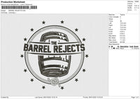 BARREL REJECTS Embroidery File 6 size