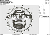 BARREL REJECTS Embroidery File 6 size