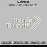 Barrietext Embroidery File 6 sizes