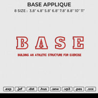 BASE APPLIQUE Embroidery File 6 size