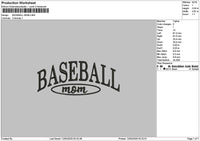 Baseballtext 1204 Embroidery File 6 sizes