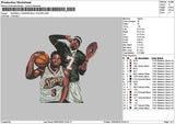 Players Photoembro Embroidery File 6 sizes