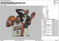 Players Photoembro Embroidery File 6 sizes