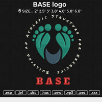 BASE logo Embroidery File 6 size