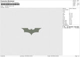 BATMAN LOGO v2 Embroidery File 6 size