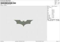 BATMAN LOGO v2 Embroidery File 6 size