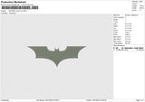 BATMAN LOGO v2 Embroidery File 6 size