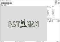 BATMAN v2 Embroidery File 6 size