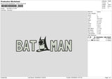 BATMAN v2 Embroidery File 6 size