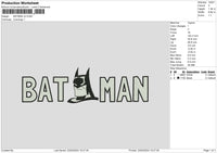 BATMAN v2 Embroidery File 6 size