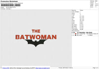 BATWOMAN Embroidery File 6 size