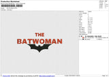 BATWOMAN Embroidery File 6 size