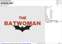 BATWOMAN Embroidery File 6 size