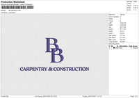 BB carpentry Embroidery File 6 size