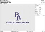 BB carpentry Embroidery File 6 size