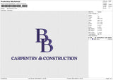 BB carpentry Embroidery File 6 size