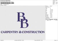 BB carpentry Embroidery File 6 size