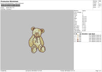 Bear 0810 Embroidery File 6 sizes