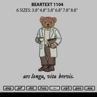 Beartext 1104 Embroidery File 6 sizes