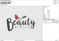 BEAUTY Embroidery File 6 size